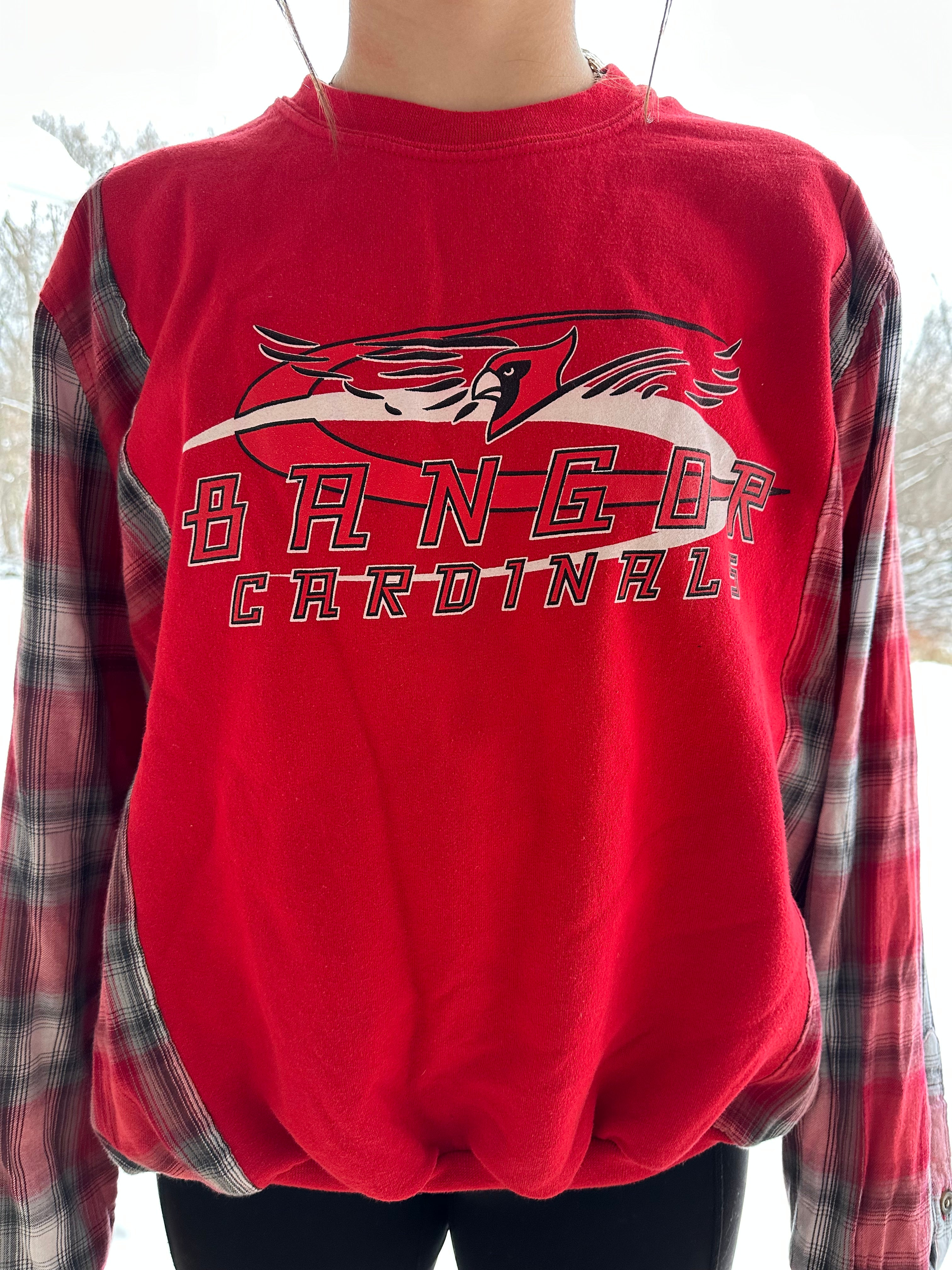 Upcycled Bangor Sweatshirt/Flannel