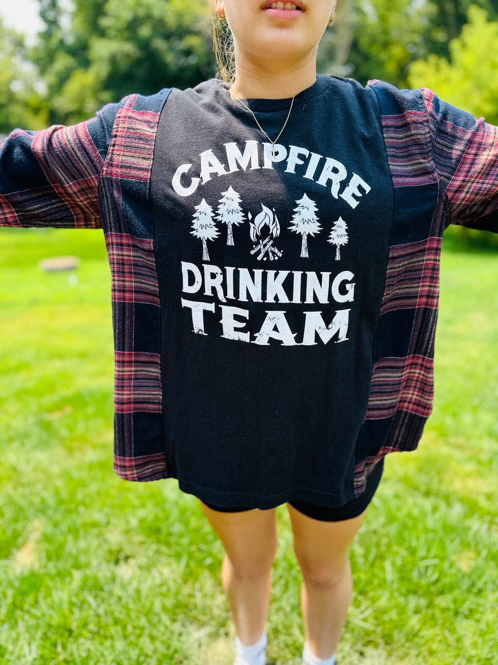 Upcycled Campfire shirt/flannel