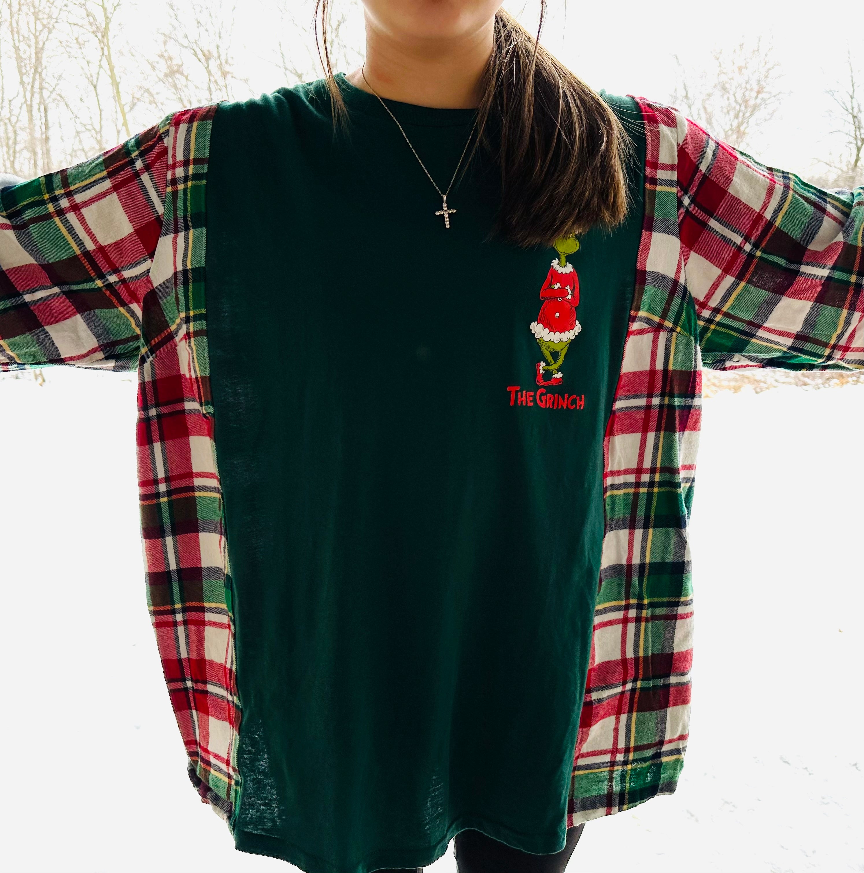 Upcycled Christmas Shirt/Flannel