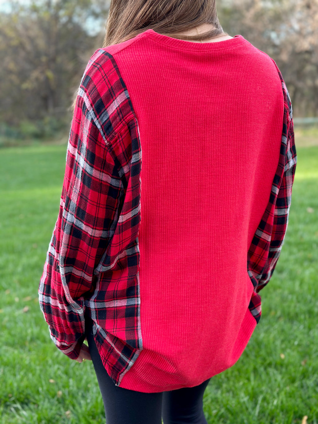 Upcycled Badgers Shirt/Flannel Tunic
