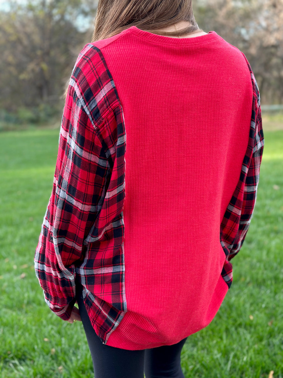 Upcycled Badgers Shirt/Flannel Tunic