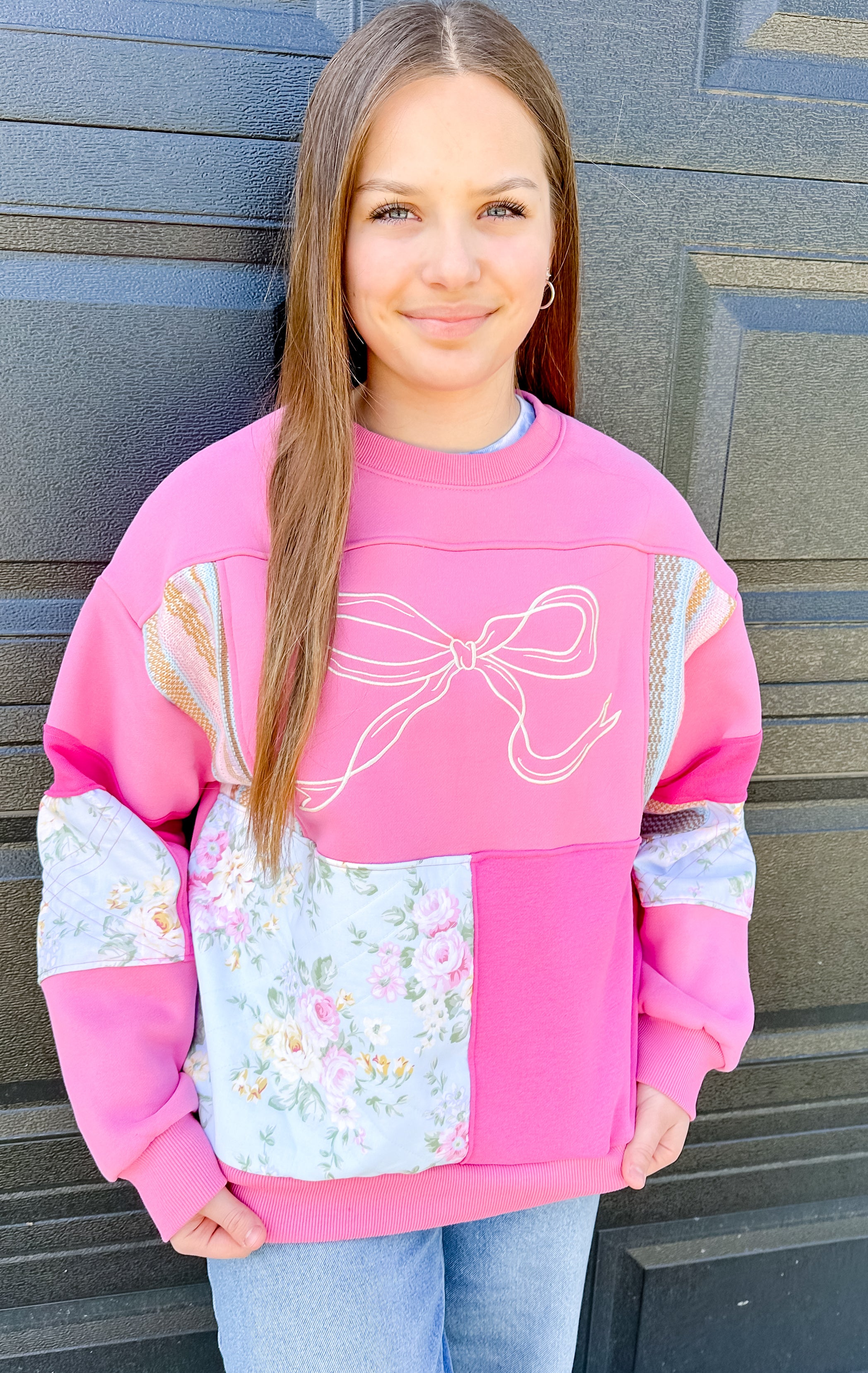 Upcycled Bow Sweatshirt