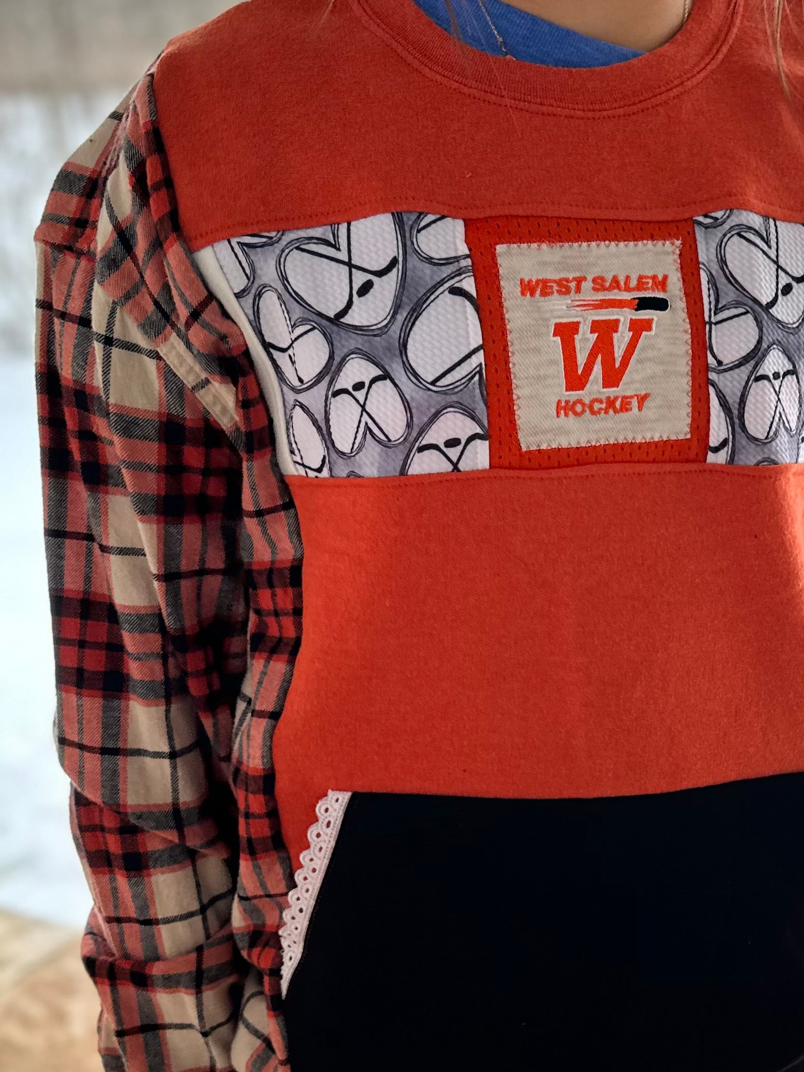 Upcycled WS Hockey Sweatshirt