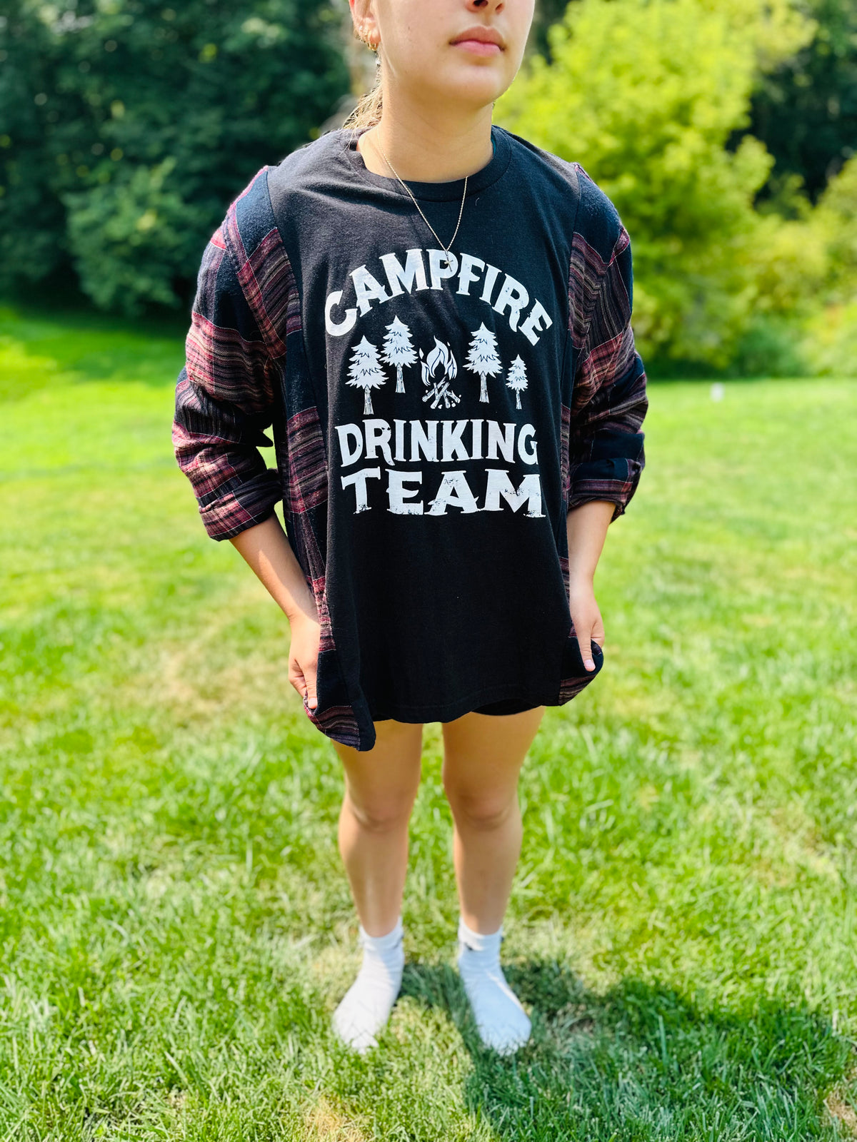 Upcycled Campfire shirt/flannel