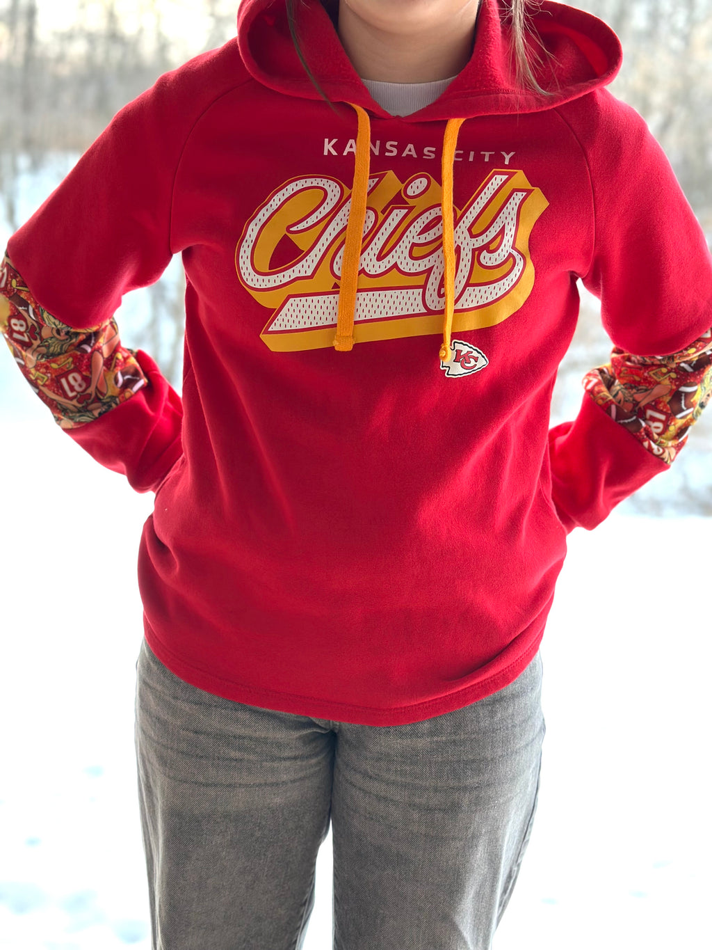 Upcycled Swiftie/Chiefs Hoodie