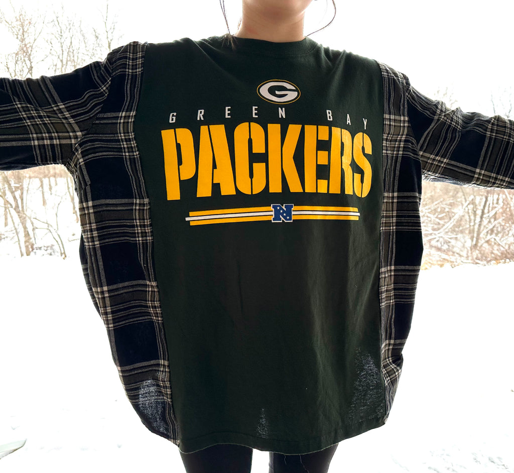 Upcycled Packers Shirt/Flannel