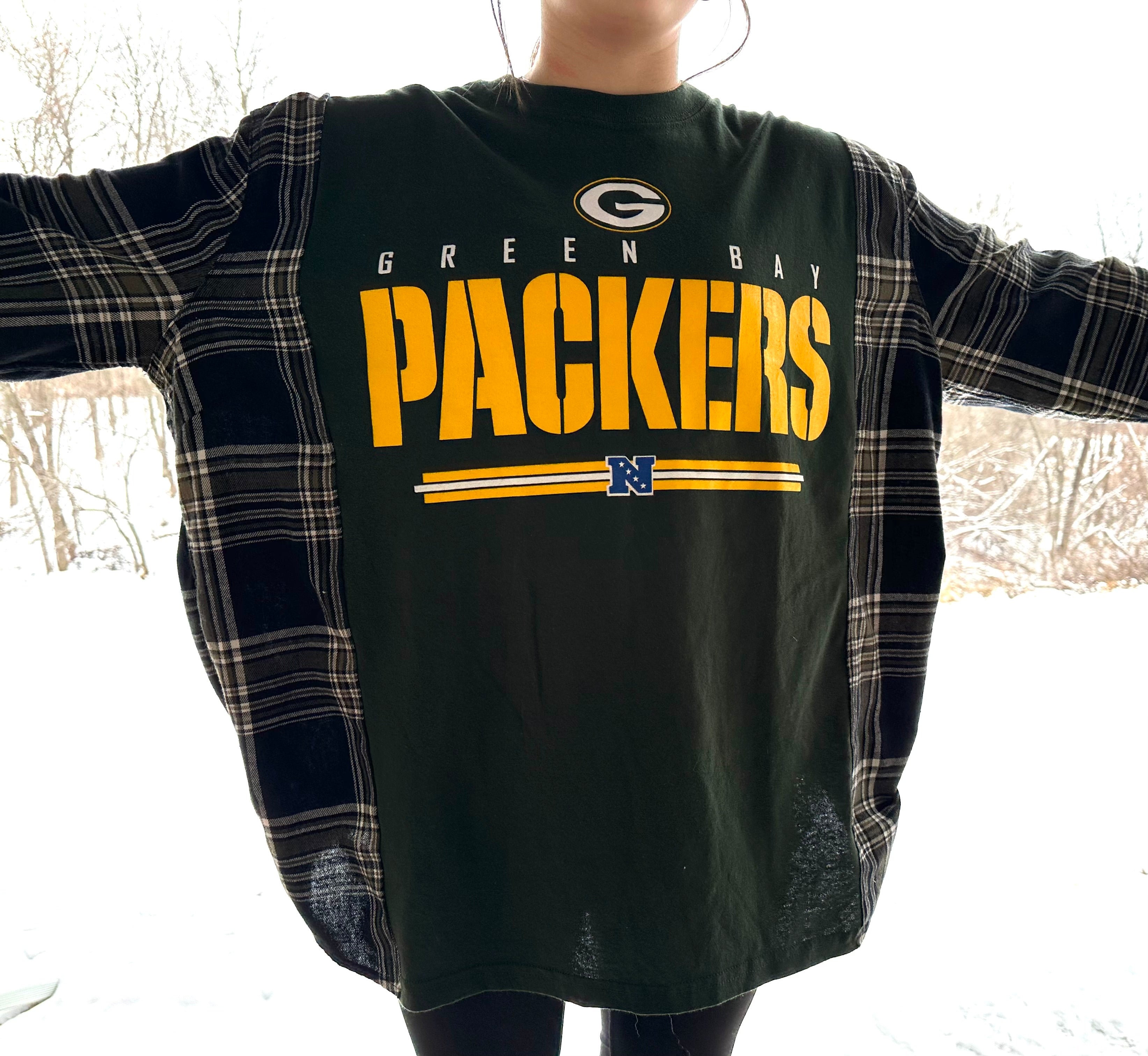 Upcycled Packers Shirt/Flannel