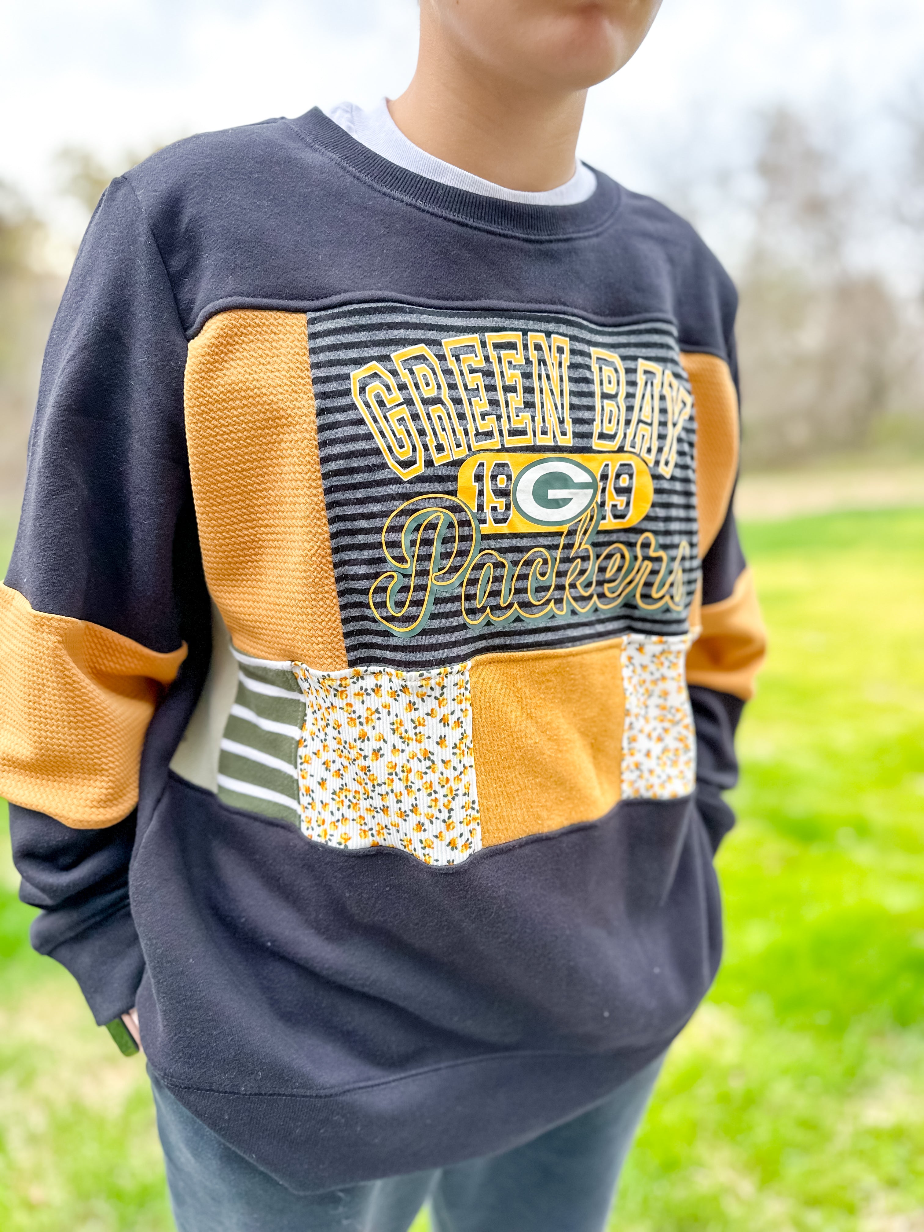 Upcycled Green Bay Sweatshirt