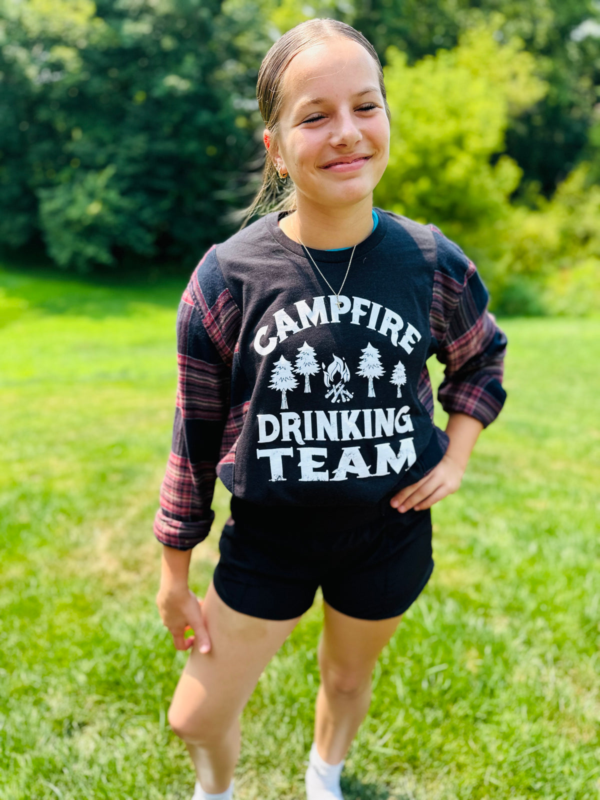 Upcycled Campfire shirt/flannel