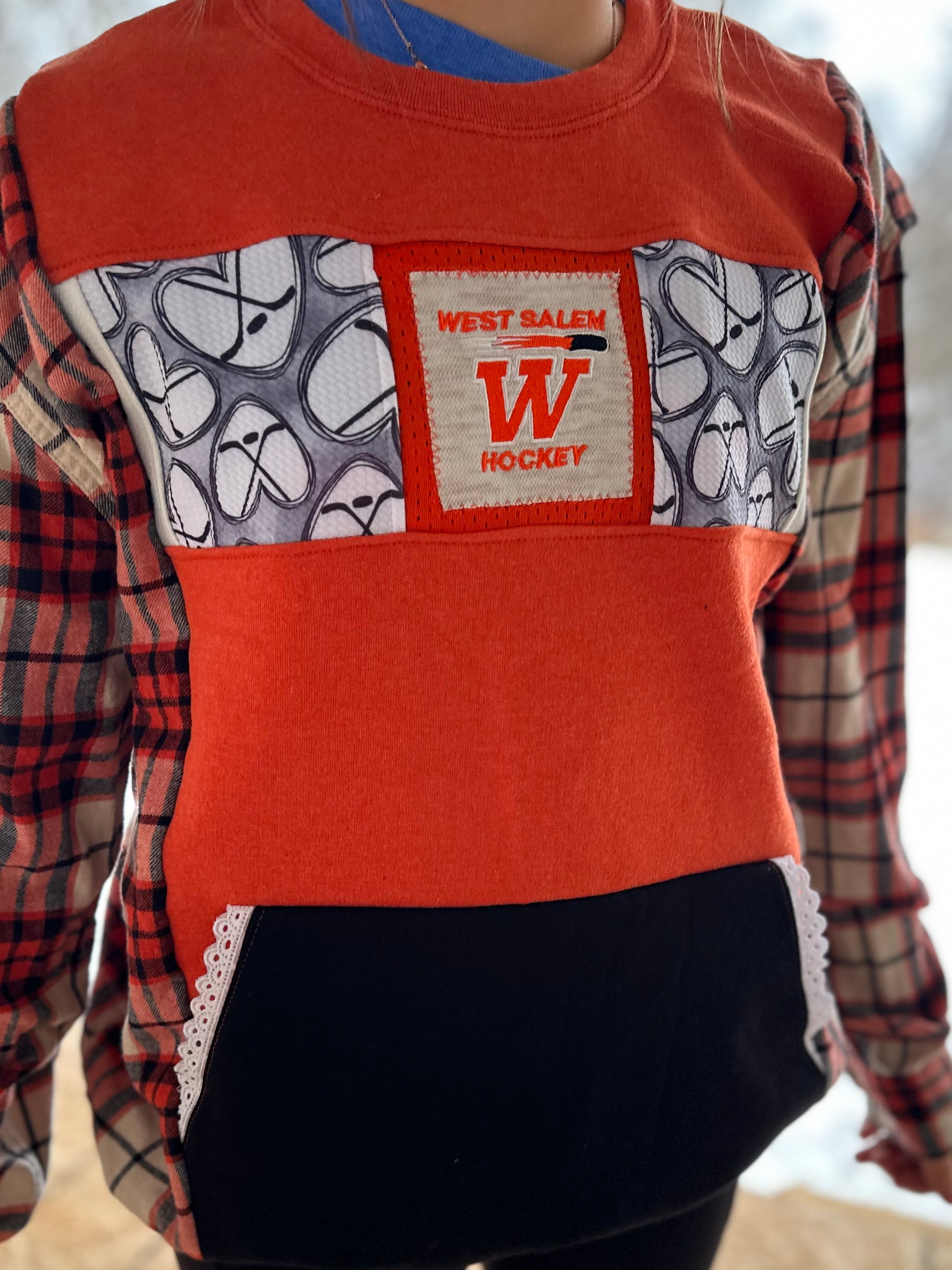 Upcycled WS Hockey Sweatshirt