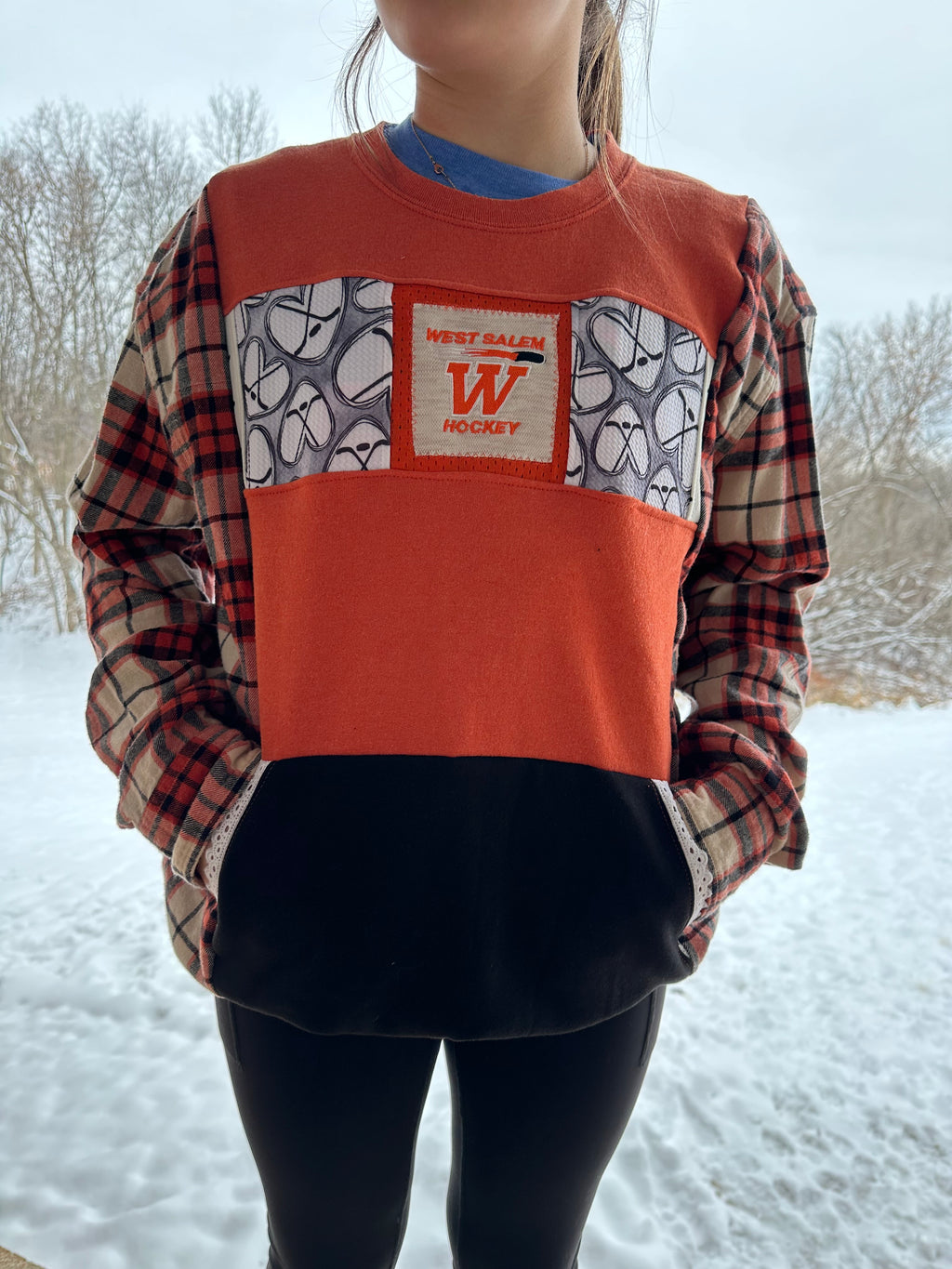 Upcycled WS Hockey Sweatshirt