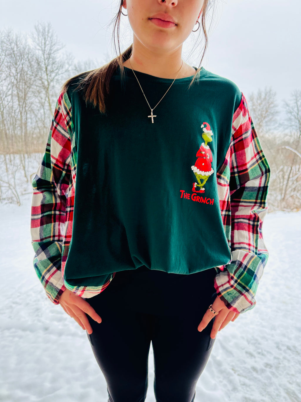 Upcycled Christmas Shirt/Flannel