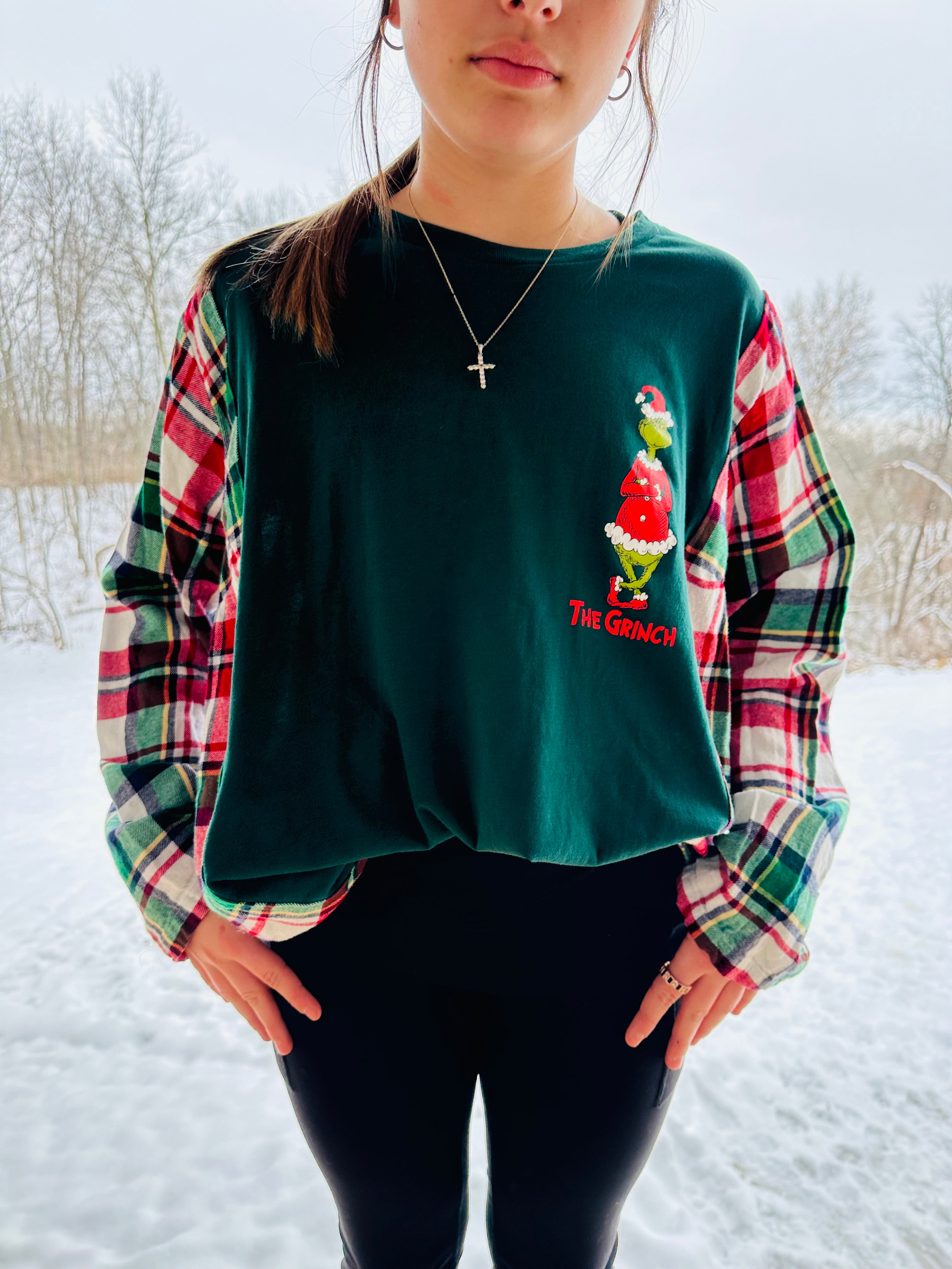 Upcycled Christmas Shirt/Flannel