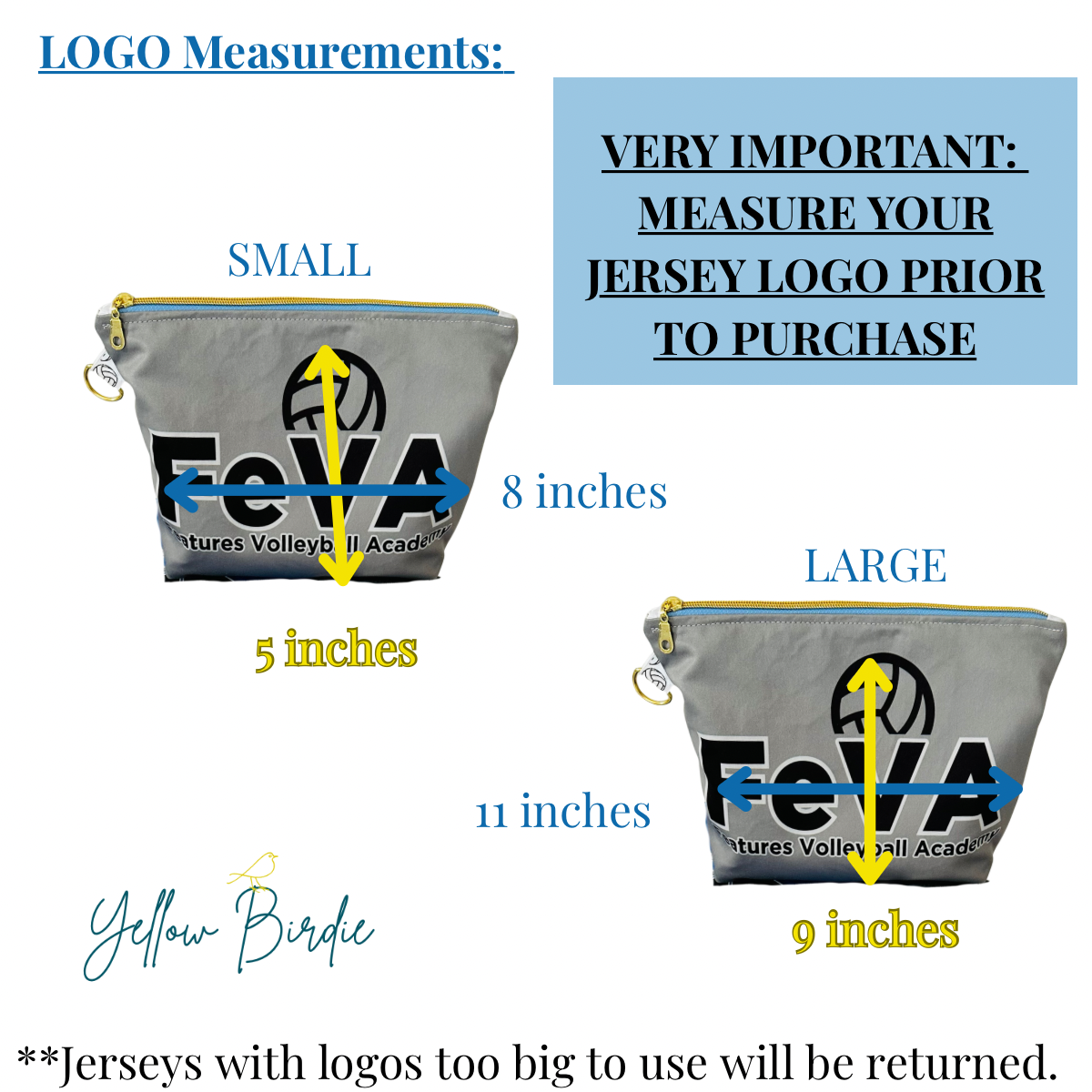 Custom Order: SMALL Jersey Zipper Pouch