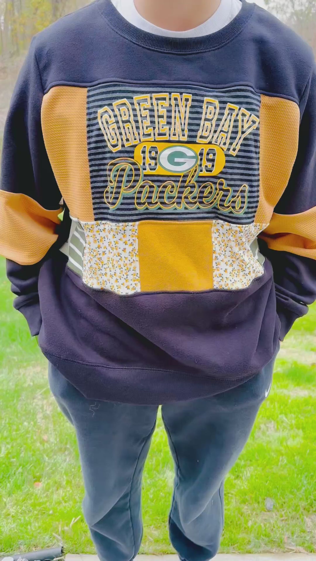 Upcycled Green Bay Sweatshirt